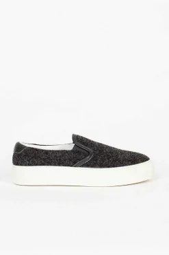 Sofie D'Hoore Fargo Felt Slip On Sneaker Charcoal| Sneakers
