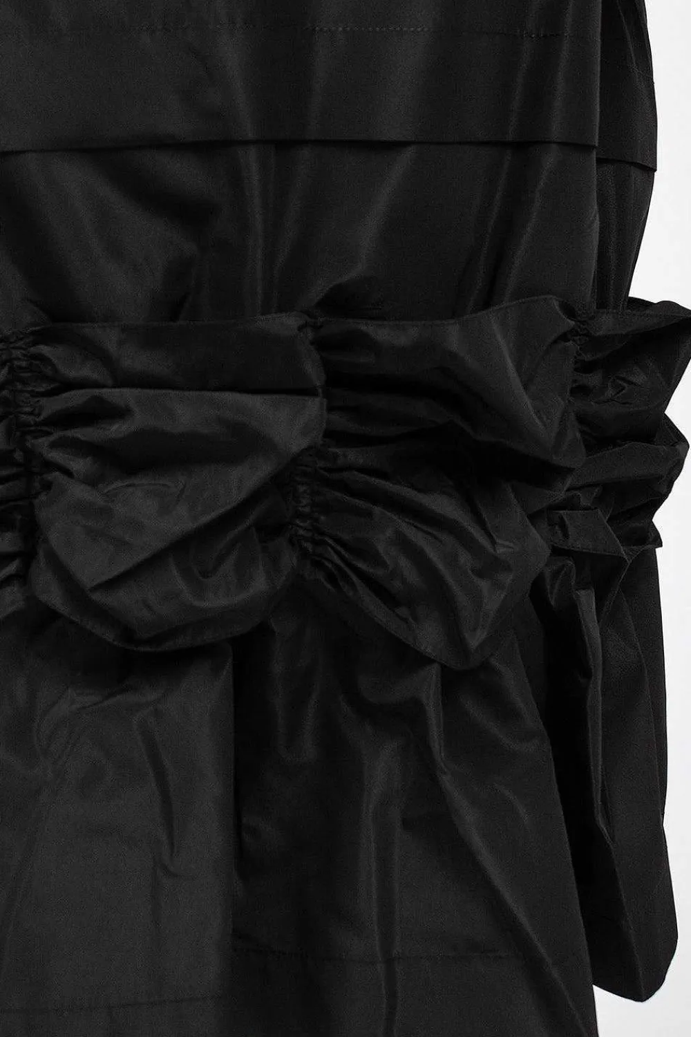 Simone Rocha Fishtail Skirt Gathered Ribbon Black| Skirts