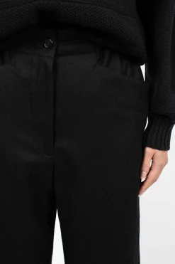 Margaret Howell Flannel Cropped Trouser Dark Navy| Trousers