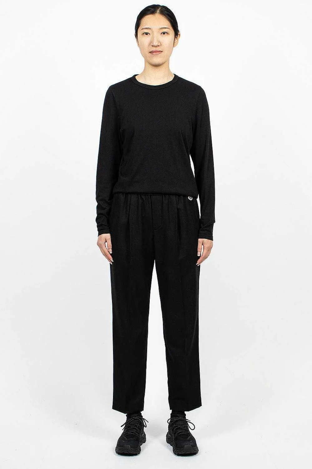Moncler Flannel Jogging Trousers Black| Trousers