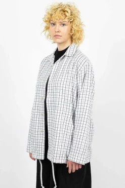 Acne Studios Flannel Overshirt White/Black| Outerwear