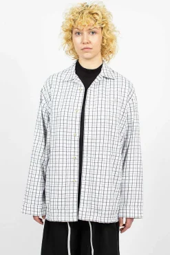 Acne Studios Flannel Overshirt White/Black| Outerwear