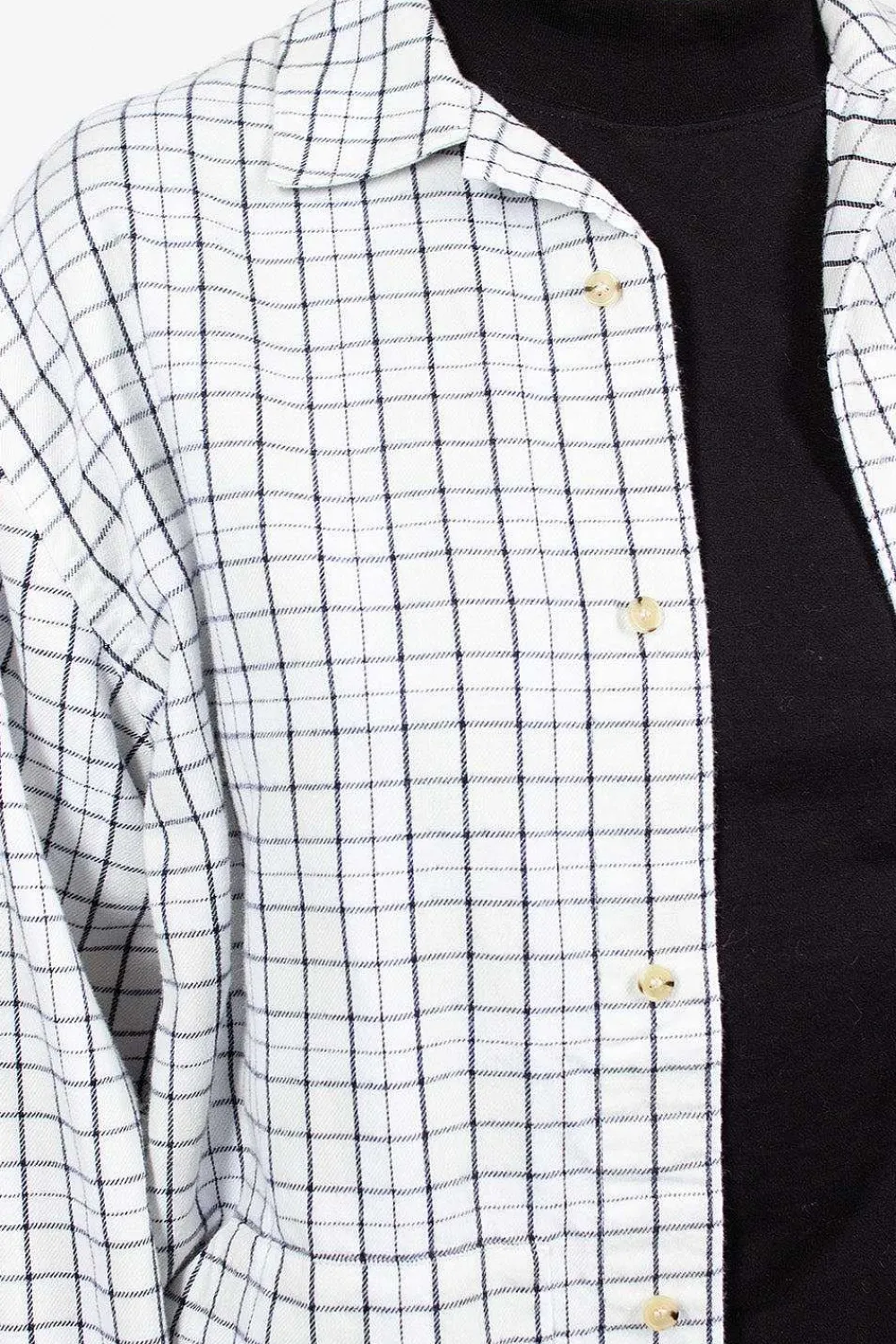 Acne Studios Flannel Overshirt White/Black| Outerwear