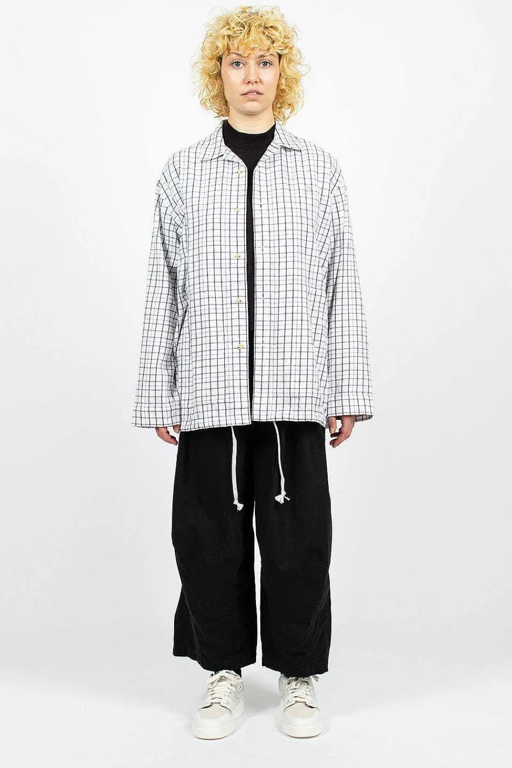 Acne Studios Flannel Overshirt White/Black| Outerwear