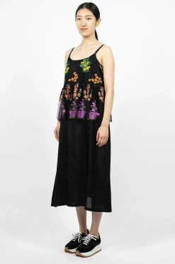 Comme Des Garçons Comme Des Garçons Floral Overlay Dress Black| Dresses