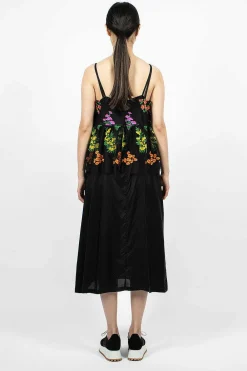 Comme Des Garçons Comme Des Garçons Floral Overlay Dress Black| Dresses