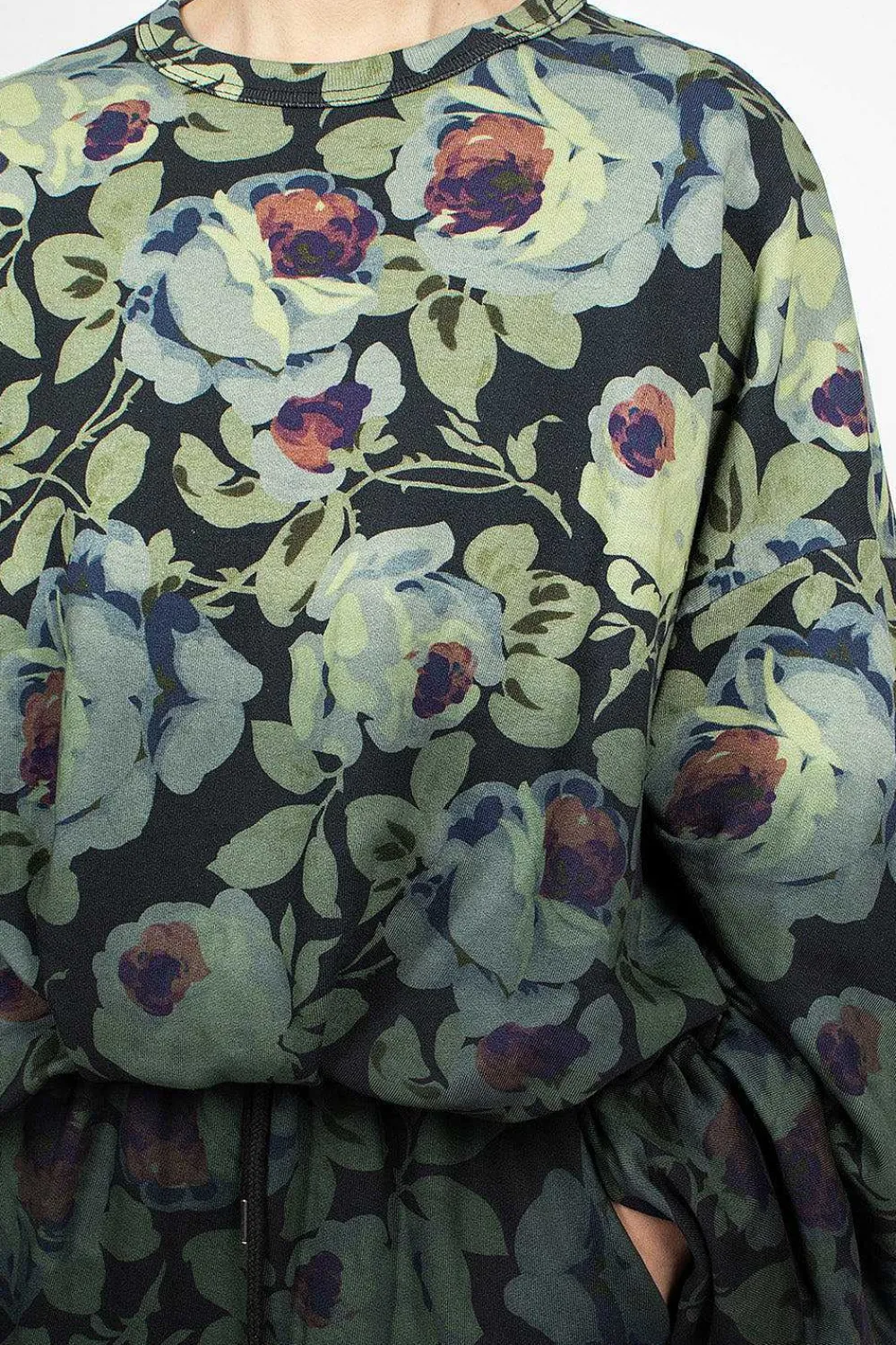 Dries Van Noten Floral Sweatshirt Dip Dye| Tops