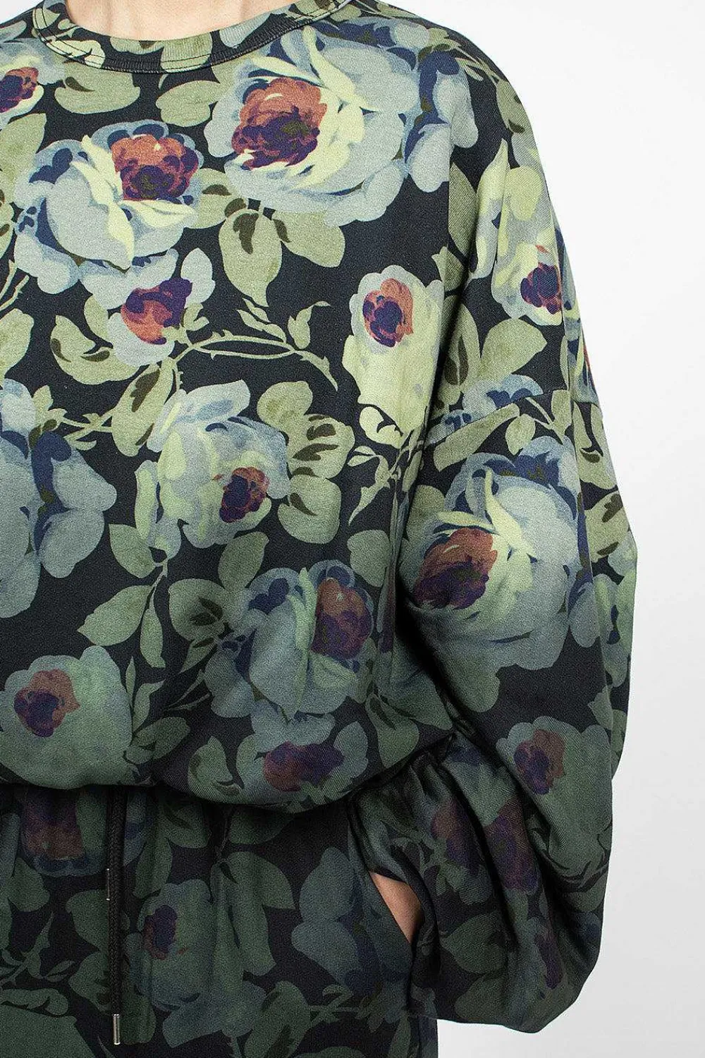 Dries Van Noten Floral Sweatshirt Dip Dye| Tops