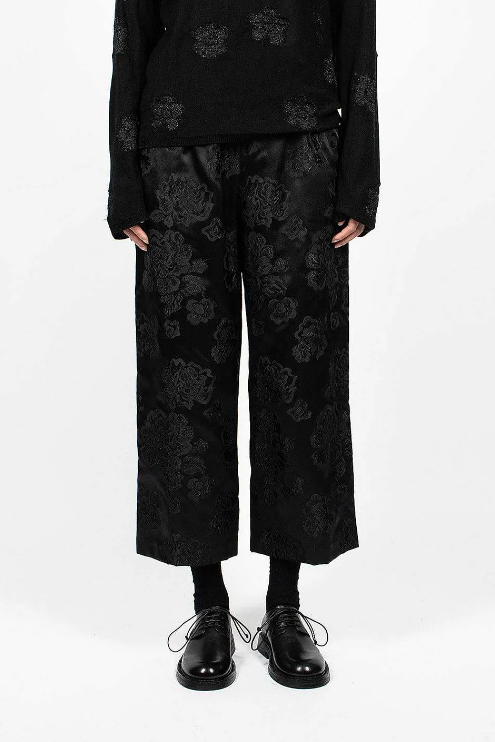 Comme Des Garçons Comme Des Garçons Floral Trouser Black| Trousers