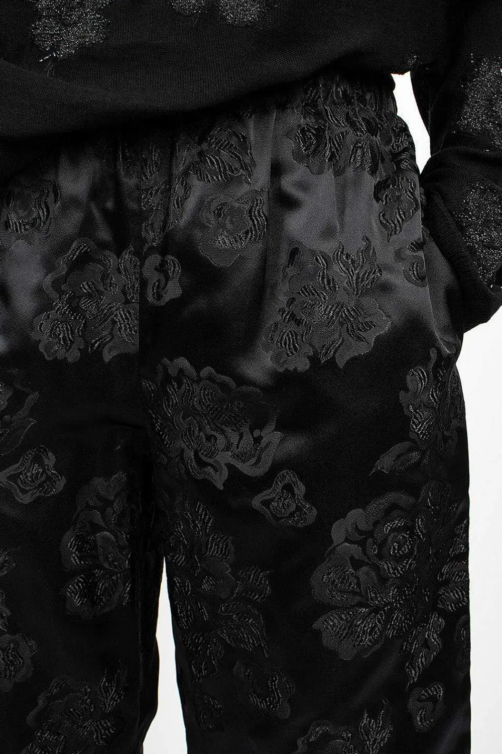 Comme Des Garçons Comme Des Garçons Floral Trouser Black| Trousers