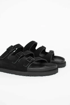 Birkenstock Florida Suede Sandal Black| Shoes