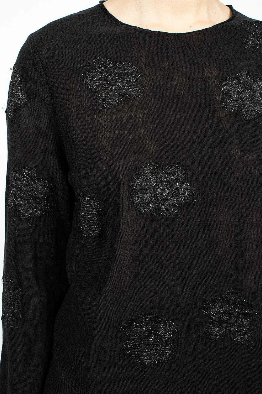 Comme Des Garçons Comme Des Garçons Flower Knit Black| Knitwear
