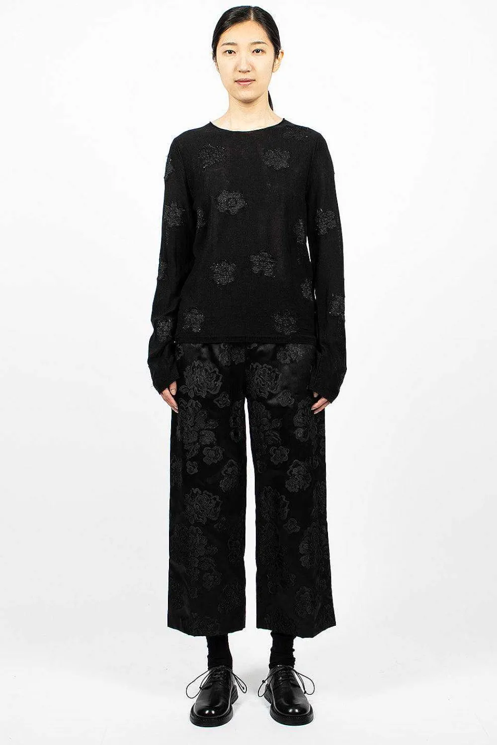 Comme Des Garçons Comme Des Garçons Flower Knit Black| Knitwear