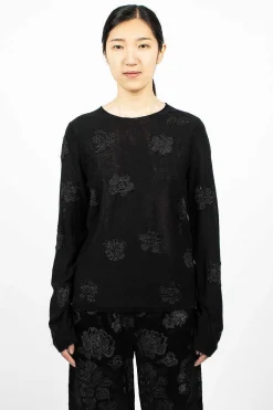 Comme Des Garçons Comme Des Garçons Flower Knit Black| Knitwear