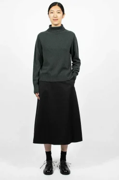 Margaret Howell Full Skirt Sateen Black| Skirts