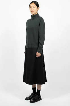Margaret Howell Full Skirt Sateen Black| Skirts