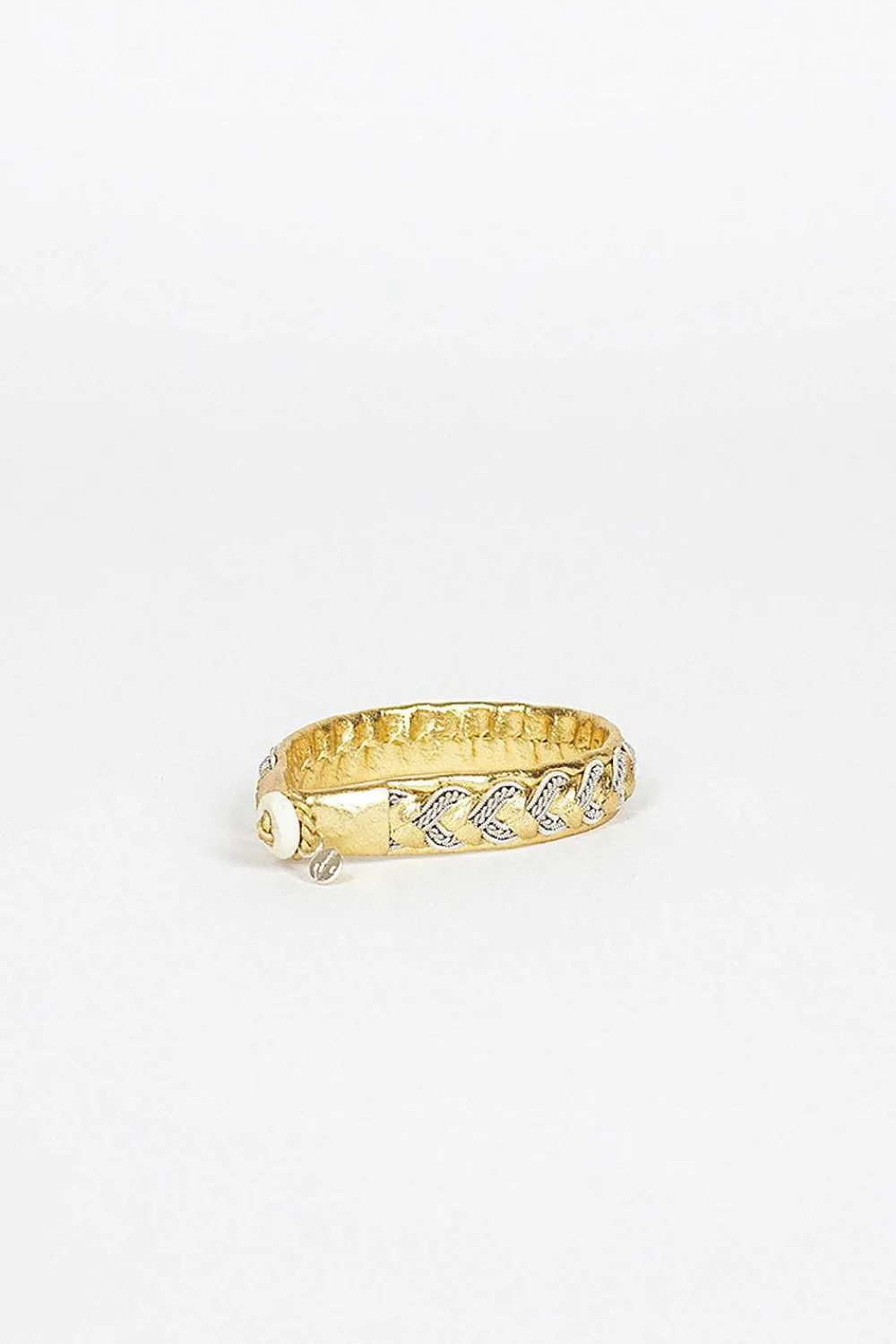 Maria Rudman Gold Embroidered B Bracelet 6| Bracelets