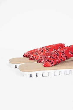 Suicoke Gta Pt05 Slip On Red/Beige| Bandanas