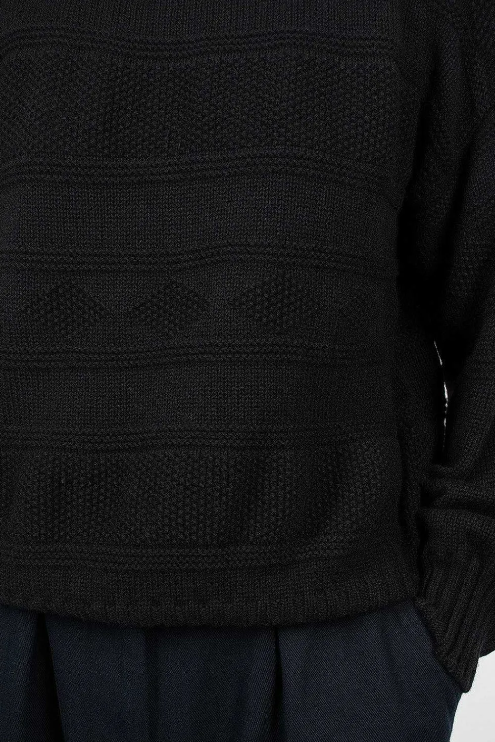 Margaret Howell Guernsey Jumper Black| Knitwear