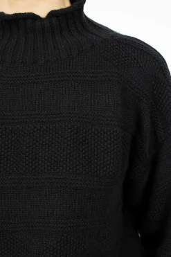 Margaret Howell Guernsey Jumper Black| Knitwear