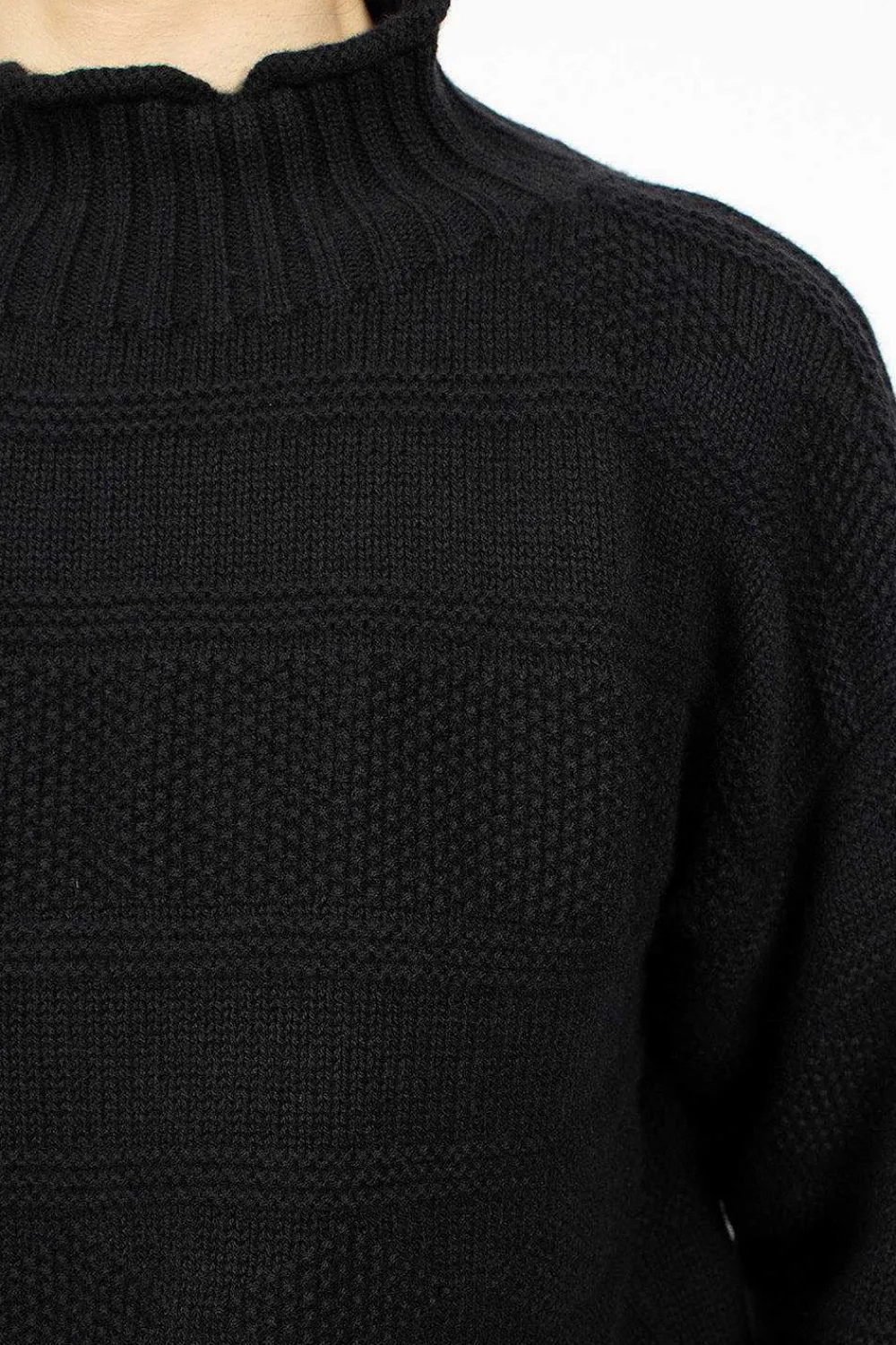 Margaret Howell Guernsey Jumper Black| Knitwear
