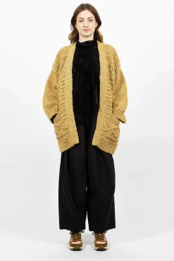 VISVIM Hand Knit Kimono Cardigan Beige| Knitwear