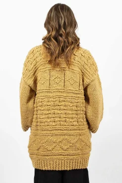 VISVIM Hand Knit Kimono Cardigan Beige| Outerwear
