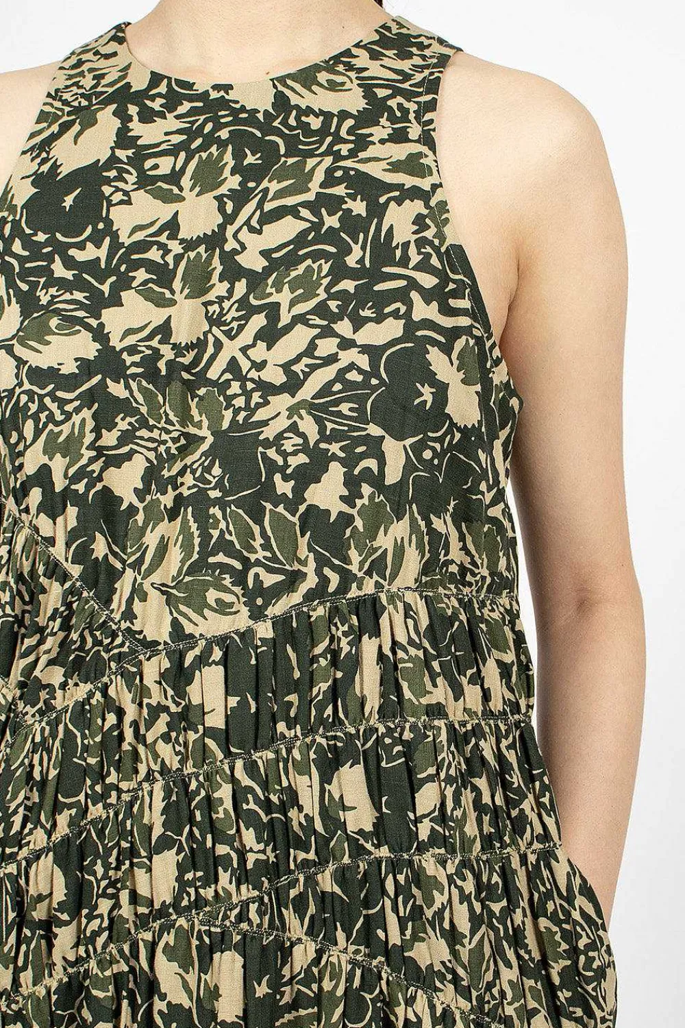 YMC Haven Camo Dress Green| Dresses