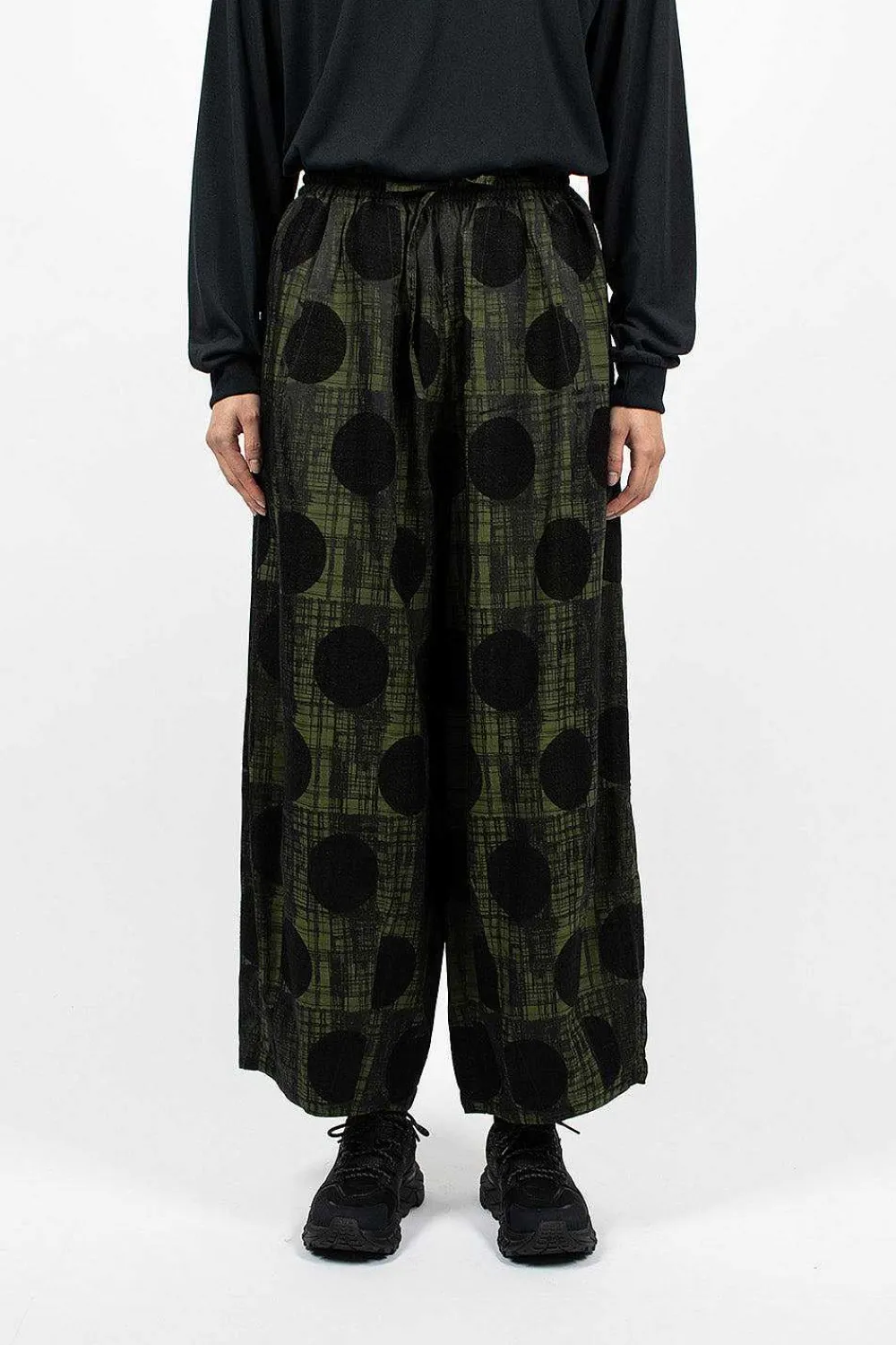 Needles H.D.P. Pant Plaid/Polka Dot Green| Trousers