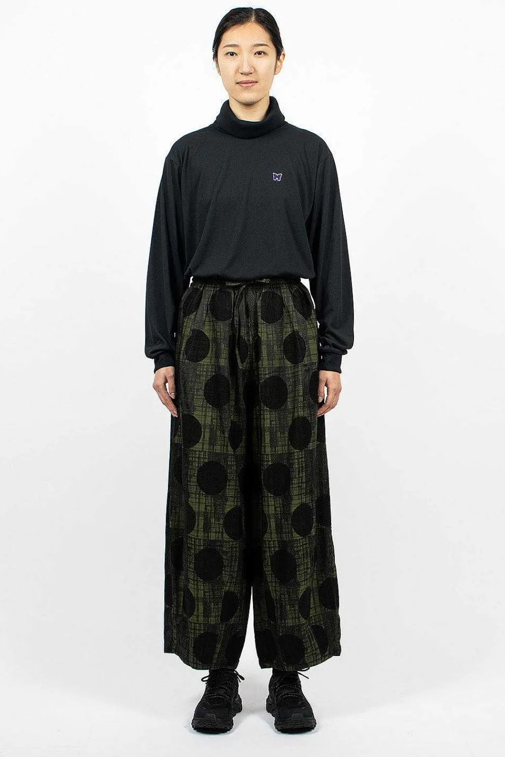 Needles H.D.P. Pant Plaid/Polka Dot Green| Trousers