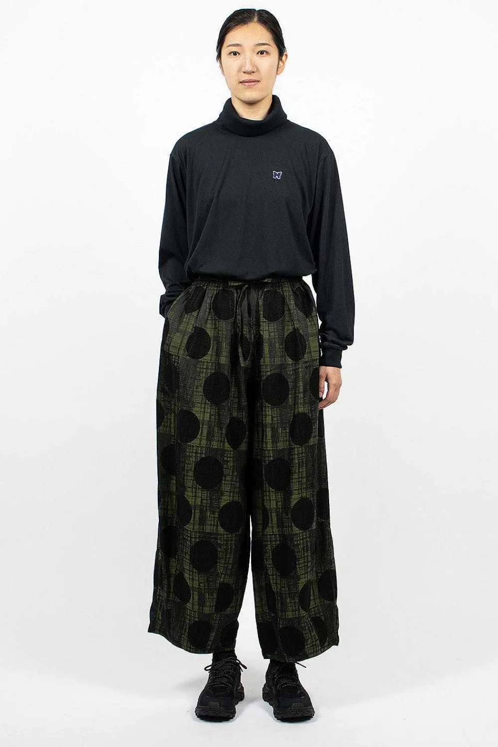 Needles H.D.P. Pant Plaid/Polka Dot Green| Trousers