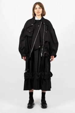 Simone Rocha Heart Biker Jacket Black| Outerwear