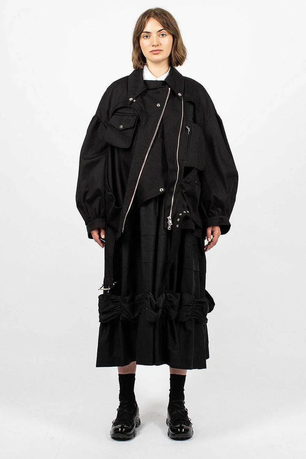 Simone Rocha Heart Biker Jacket Black| Outerwear