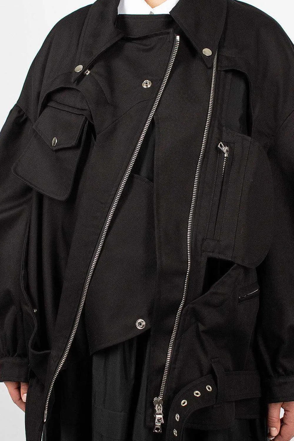 Simone Rocha Heart Biker Jacket Black| Outerwear
