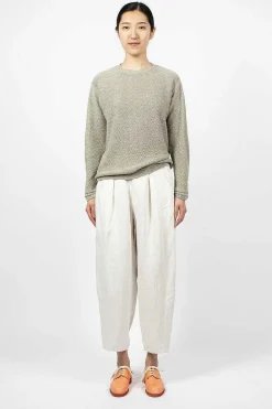 Vlas Blomme Hemp Pullover Light Green| Knitwear