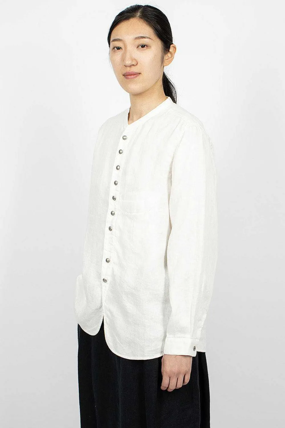 Kapital Herringbone Penny Shirt White| Shirts