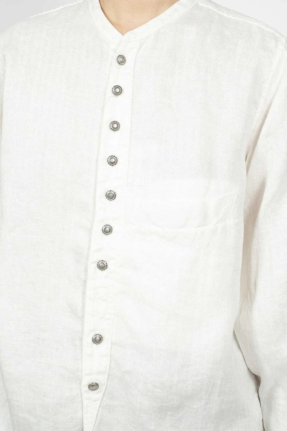 Kapital Herringbone Penny Shirt White| Shirts