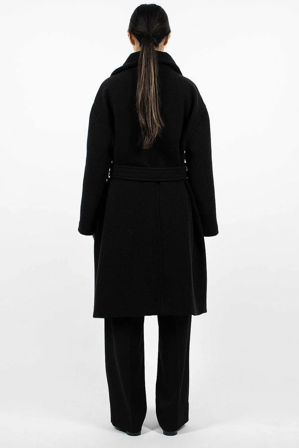Acne Studios High Neck Coat Black| Outerwear