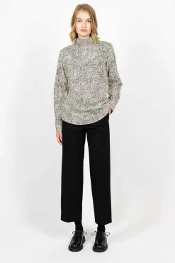 Dries Van Noten High Neck Shirt Ecru Spot| Tops