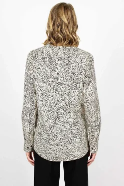 Dries Van Noten High Neck Shirt Ecru Spot| Shirts