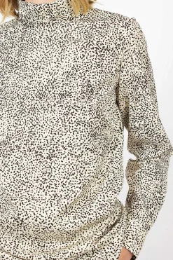 Dries Van Noten High Neck Shirt Ecru Spot| Shirts
