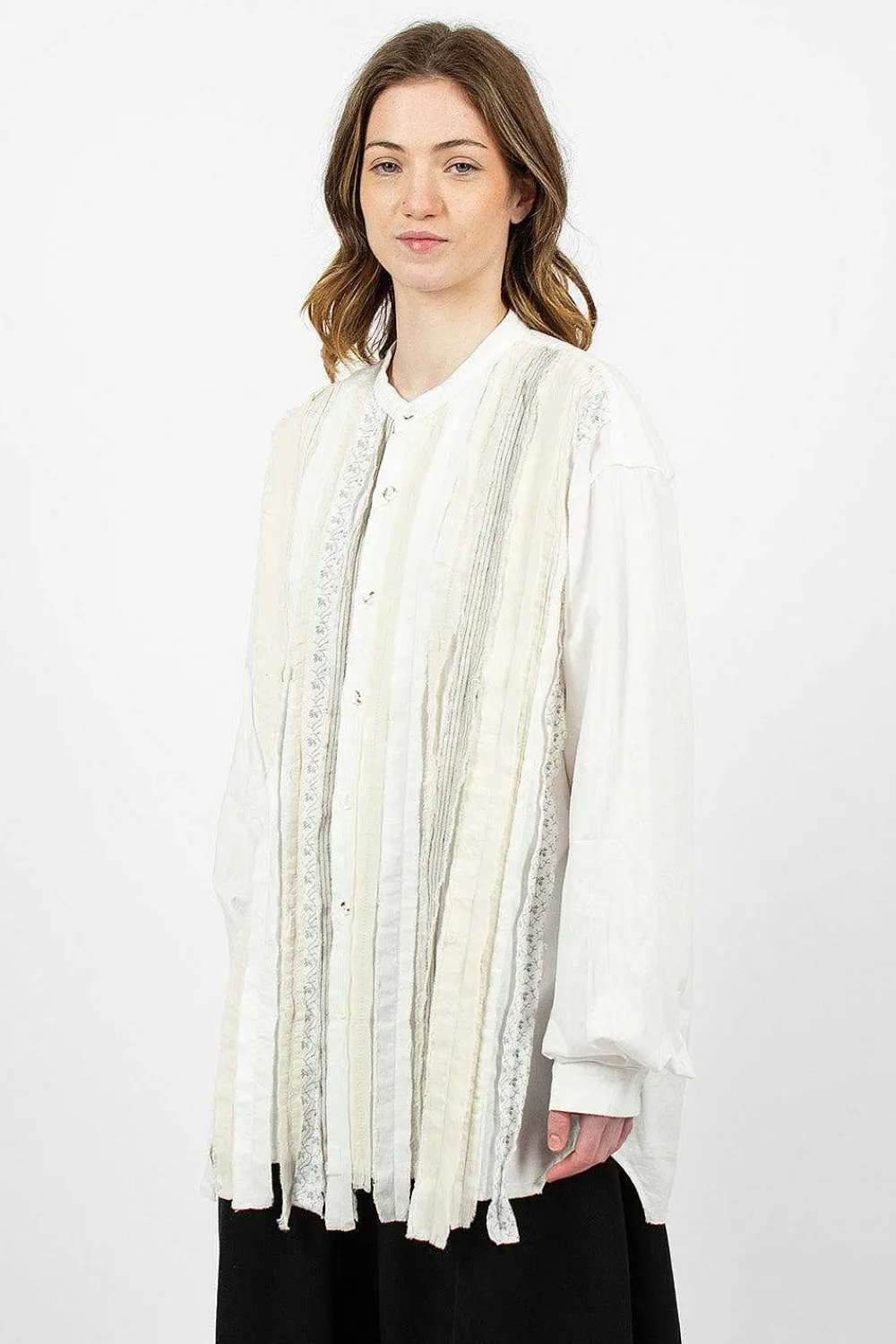 Kapital Hobo Patchwork Dress Shirt White| Shirts
