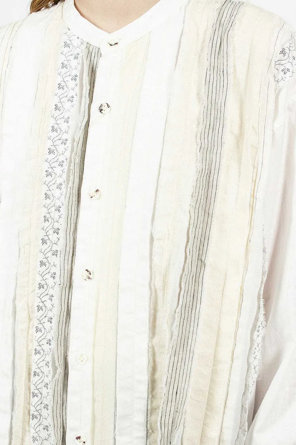 Kapital Hobo Patchwork Dress Shirt White| Shirts