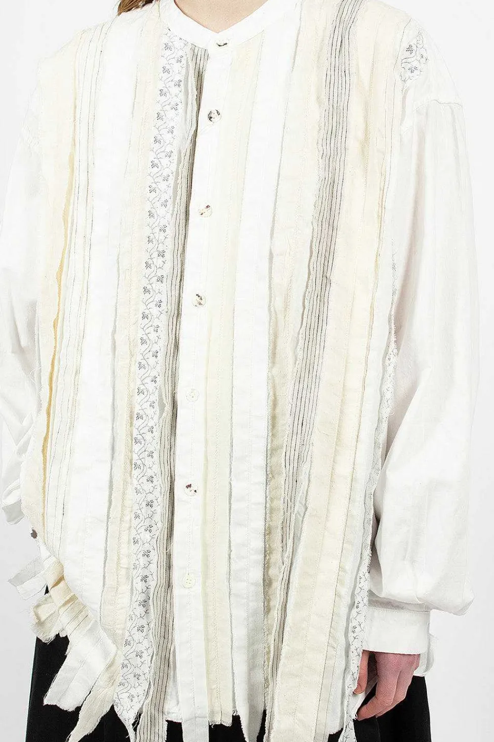 Kapital Hobo Patchwork Dress Shirt White| Shirts