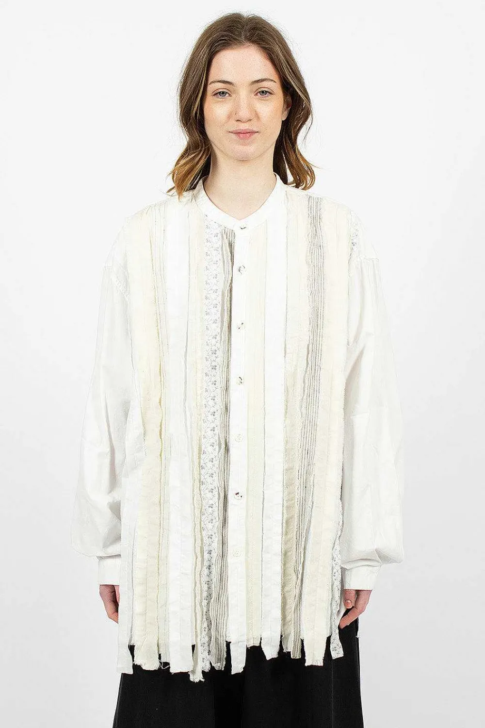 Kapital Hobo Patchwork Dress Shirt White| Shirts