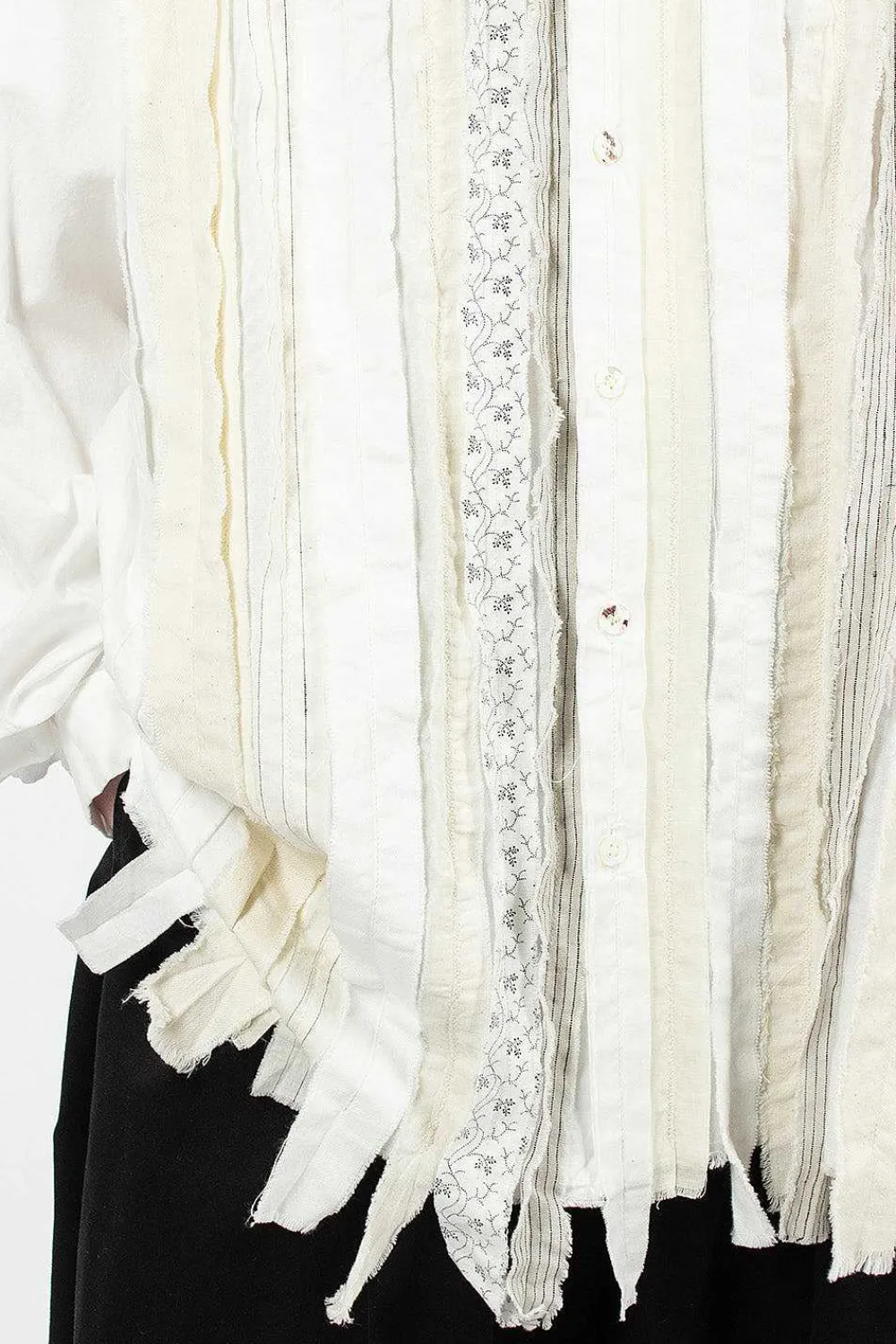 Kapital Hobo Patchwork Dress Shirt White| Shirts