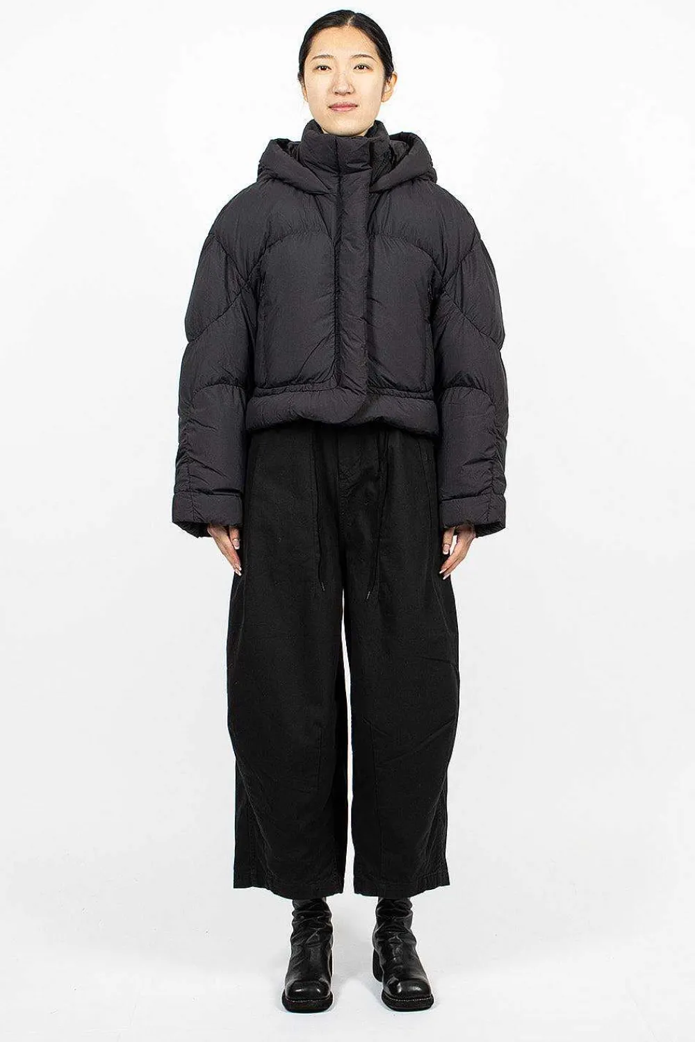Acne Studios Hooded Puffer Jacket Black| Outerwear