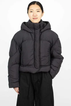 Acne Studios Hooded Puffer Jacket Black| Outerwear