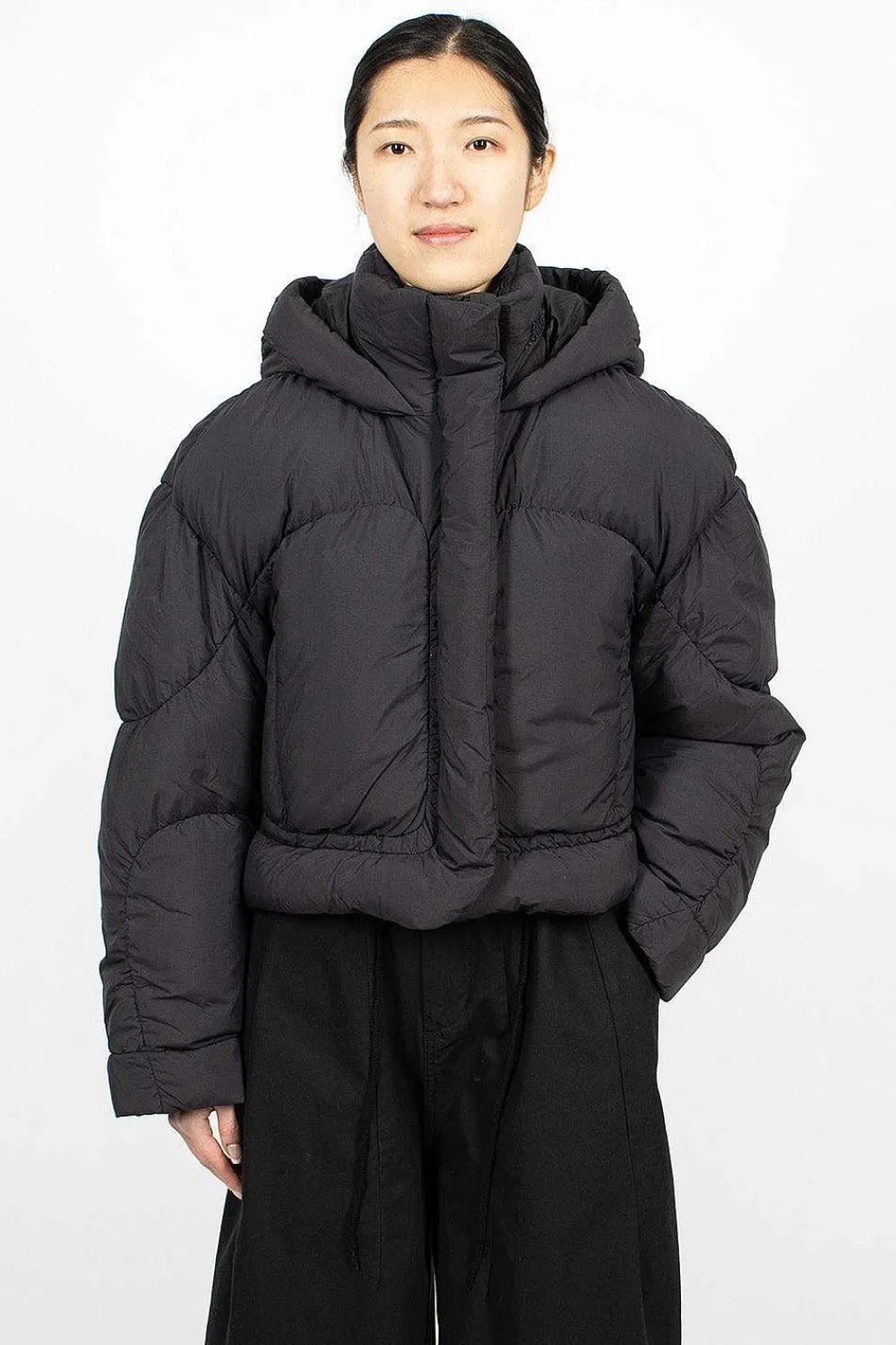 Acne Studios Hooded Puffer Jacket Black| Outerwear