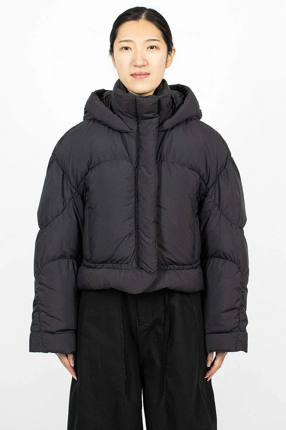 Acne Studios Hooded Puffer Jacket Black| Outerwear